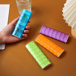 Estuches Portátiles Semanales para Pastillas con 7 Compartimentos y Etiquetas, Impresión <span class=keywords><strong>de</strong></span> Logotipo Personalizado con Serigrafía, para Viajes, Hogar, Ancianos, Almacenamiento Diario <span class=keywords><strong>de</strong></span> Medicamentos - Product Image 3