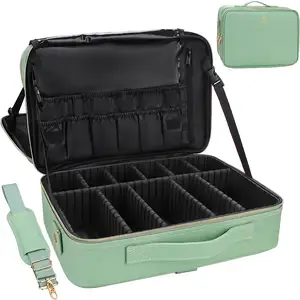 Relavel Makeup Bag Professional Train Case Travel Cosmetic Organizer portaspazzole scatola portaoggetti impermeabile per truccatori