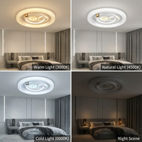 Plafonnier créatif pour la maison avec motif trèfle central et accents d'anneaux concentriques offrant une luminosité élevée et un style moderne