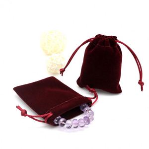 Sacs de maquillage professionnels personnalisés en velours doux, écologiques, résistants aux chocs, avec cordon de serrage et logo, pour parfums et perruques - Vente en gros - Product Image 5