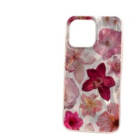 Funda Protectora para Teléfono Móvil con Estampado de Flores Rojas Grandes y Dulces, Diseño de Seda Plateada para iPhone 8 X Xr Xs Max 11 12 13 14 15 16 17 Air