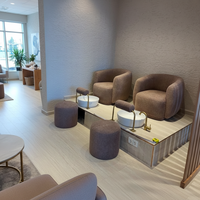 Konforlu, Modern Kumaş Pedikür Koltuğu - Salonlar, Depolar, Alışveriş Merkezleri, Açık Hava Atölyeleri İçin - Ayarlanabilir Katlanabilir Salon Mobilyası
