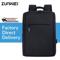 Sac à ordinateur portable unisexe Oxford tendance pour les trajets professionnels avec port USB, imperméable, grande capacité