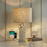 Lampe de bureau en métal style américain, cadeau d'anniversaire, lampe de chevet pour chambre à coucher, design ajouré, ambiance lumineuse, USB tactile, pour l'export.