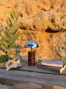 Italia Odo marmo lampada da tavolo luce italiana di lusso soggiorno camera da letto <span class=keywords><strong>scalpellino</strong></span> mezza rotonda in metallo lampade da tavolo - Product Image 3