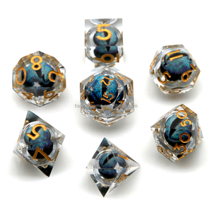 Fabricante Mayorista de Dados DND, Dados Poliédricos de Resina con Ojos de Dragón, Juego de Dados de Bordes Afilados para DND RPG - Product Image 6