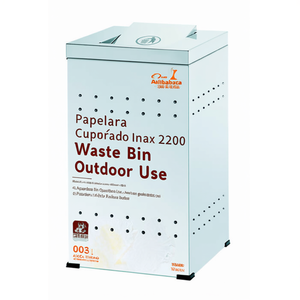 Cestino Quadrato in Acciaio Inox 2200 G per Uso Esterno - Product Image 2