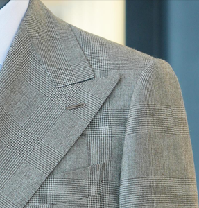 Trajes para Hombre Personalizados con Forro de Lona Parcial, Traje Cruzado de Alta Calidad para Hombre, Tela Prince of Wales, Estilo Milán - Product Image 3