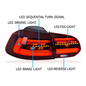 ไฟท้าย LED AURON สำหรับรถยนต์ VW Golf 6 ปี 2009-2013 เลนส์ใส รุ่นใหม่ อัพเกรด ติดตั้งง่ายแบบ Plug&Play ความสว่าง 6000 ลูเมน 6000K - Product Image 2