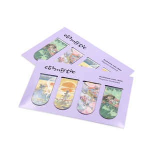 Signets magnétiques en papier personnalisés Aimants pour réfrigérateur Papeterie Artisanat Signets pour enfants Ensemble personnalisé de 4 autocollants magnétiques pour <span class=keywords><strong>la</strong></span> lecture - Product Image 3
