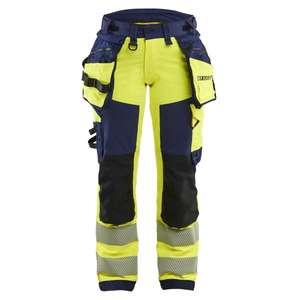 BLAKLADER - 702216483389D19 Pantalones de mujer Hi-Vis 4-Way stretch Hi-vis Amarillo/Azul Marino-EAN 7330509927038 ROPA DE TRABAJO DE 2017 - Product Image 1