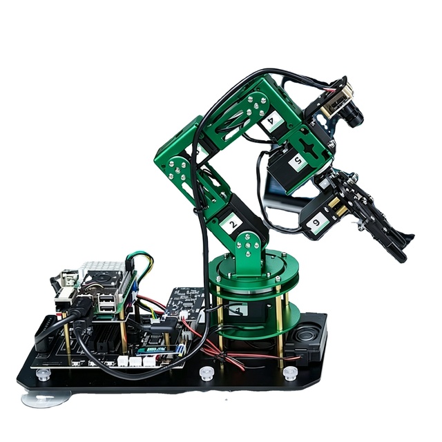 6-Axis DOF AI Vision Programmer Robotic Kit HD Camera Raspberry Pi Powered Python ROS Open Source Object Recognition Sorting