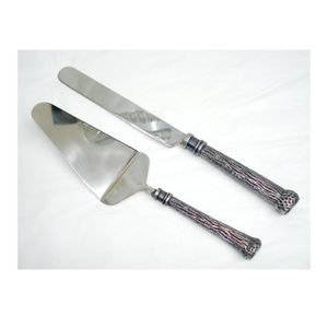 Juego de cuchillo y espátula para servir pasteles, plateado, de la mejor calidad, a precio de mayoreo - Product Image 1