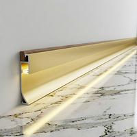 Profilé de plinthe en aluminium avec LED intégrée pour l'aménagement intérieur des hôtels