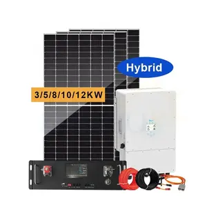 Полная гибридная система солнечной энергии, 10 кВт, 12 кВт, 15 кВт, 20 кВт
