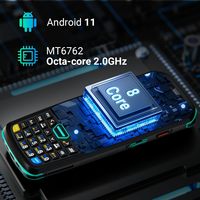 Smartphone industriel robuste 4 pouces FHD 4G IP68 étanche Android 11.0 4+64 Go PDA portable avec caméra de lecture de codes-barres 2D arrière 13MP Type-C