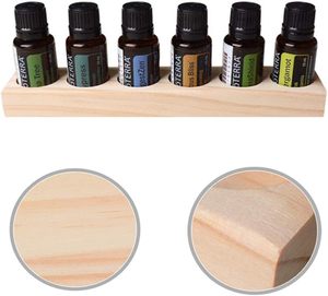 Yukmin, organizador de almacenamiento de exhibición de aceite esencial de madera, estante de madera de <span class=keywords><strong>pino</strong></span> con capacidad para 6 botellas de aromaterapia, estante de regalo Ideal - Product Image 1
