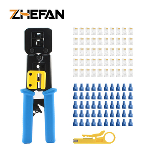 ZHEFAN professionale Lan <span class=keywords><strong>Kit</strong></span> di installazione di cablaggio di rete Set Rj45 tipo cavo crimpatura <span class=keywords><strong>Kit</strong></span> di strumenti passa attraverso lo strumento di crimpatura - Product Image 5