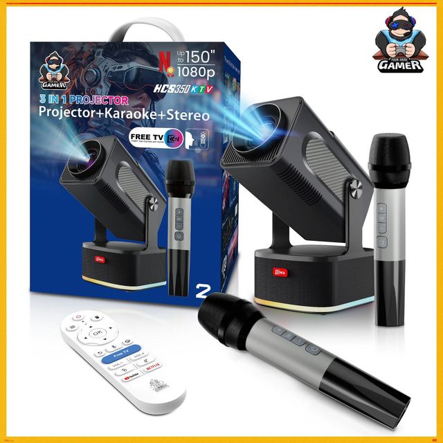 U1 Game Projector 2 in 1 With Joystick 36000+ Games Potable Wifi 8K Output Home Theater TV Video Game Console Android 14