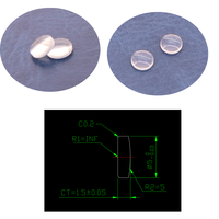 Nouvelle conception, lentille circulaire de focalisation laser de diamètre 5 mm F=6,5, lentille en verre, lentille de collimation de diode laser, pièces d'équipement laser