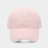 Casquette de baseball en fausse fourrure d'hiver de haute qualité, style coréen, avec logo personnalisé, en polaire pelucheuse et laine d'agneau