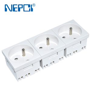 OEM ODM NEPCI 45 grados francés tipo E toma de corriente de 250V/16A empalmado 45x45MM Mecanismo <span class=keywords><strong>belga</strong></span> 2P + E módulo de salida CE - Product Image 5
