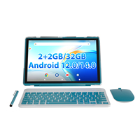 Tablette PC 10 pouces avec clavier sans fil, RAM 2+2 Go, HDD 32 Go, Android 12 / 14, tablette 2 en 1, 10 pouces, Android 12