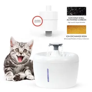 Dispenser elettrico per animali domestici da 2,5 litri 80 once USB filtro automatico per l'acqua del gatto filtro per fontana bere acqua che scorre ciotola per cane