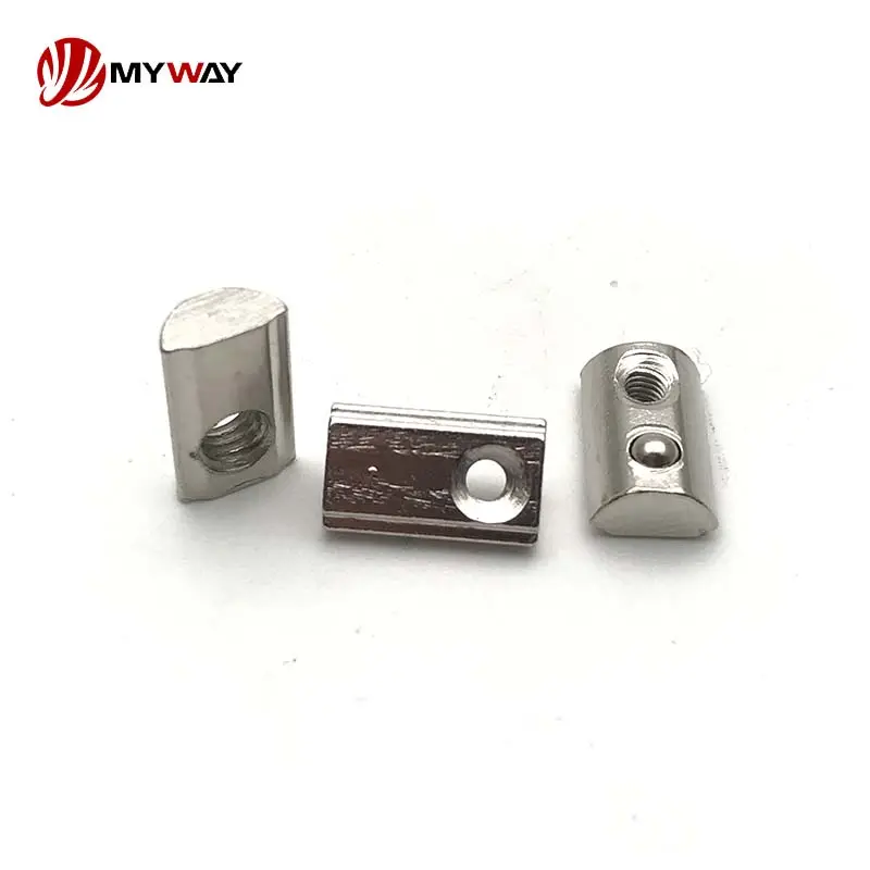 Nhôm 6 8 10 Khe Cắm M3 M4 M6 M8 M10 Trượt Năng Lượng Mặt Trời T Nut Bolt Và Nut Với Mùa Xuân Nạp Bóng