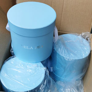 Boîte d'emballage en carton imprimé en gros, colis rond, boîtes à fleurs, carton rigide, boîte avec logo - Product Image 1