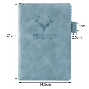 สมุดโน๊ตสำหรับโรงเรียน A5สมุดแพดสำหรับวางแผนธุรกิจสมุดบันทึกโลโก้แบบกำหนดเองบันทึกไดอารี่สมุดบันทึกหนัง PU - Product Image 2