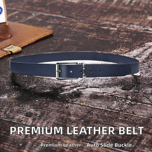 Ceintures en cuir PU de haute qualité pour hommes d'affaires, avec boucle automatique, imprimées, largeur 3,5 cm, longueur 110 cm, ceintures authentiques - Product Image 2