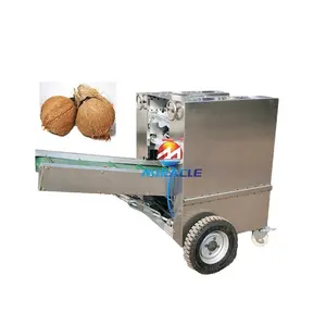 Green And Old Dry Coconut Peeling Machine Electric Manual Coconut Fiber Removing Brown Skin Peeling Machine