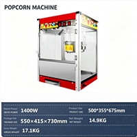 Machine à Popcorn Électrique Commerciale en Forme de Papillon avec Chariot pour Stand de Rue, Cinéma et Kiosque de Vente