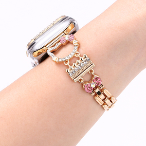 Phụ Nữ Kim Cương Dây Đeo Cho Apple Xem Loạt 9 8 7 6 SE 5 4 45Mm 44Mm 41Mm 40Mm Phụ Nữ Mèo Kim Loại Vòng Đeo Tay Iwatch Siêu 2 49Mm - Product Image 6