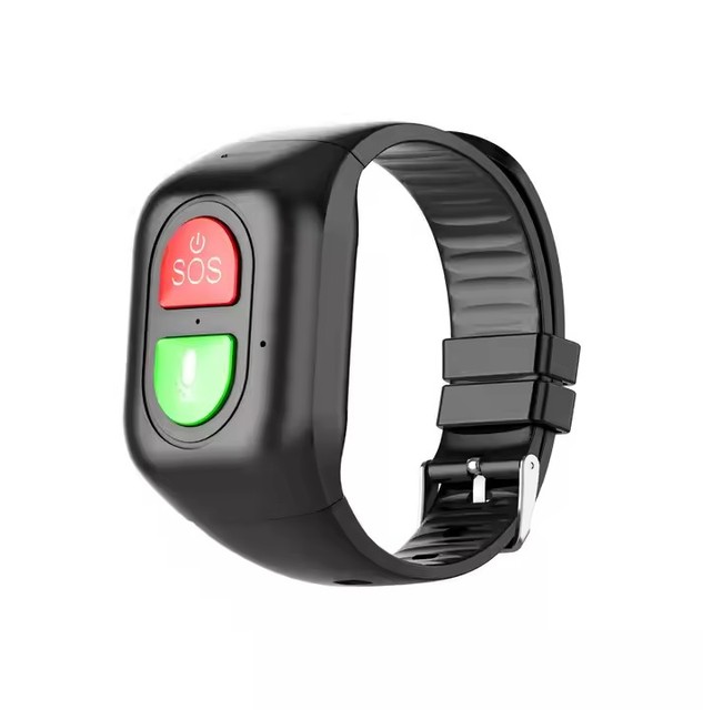 4G Senior SOS Bracelet Tracker GPS Chat Button Healthcare 2-way Calling Smart Watch for Elderly 7-9 Days Battery Life