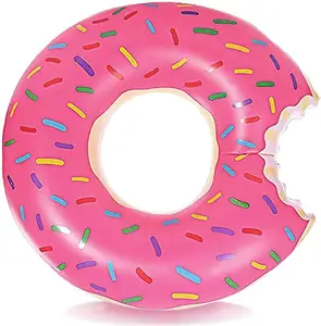 Mùa hè Trò chơi đồ chơi bơm hơi hồ bơi Donut bơi vòng màu hồng bơi phù hợp với bãi biển hồ bơi vòng cho người lớn và trẻ em