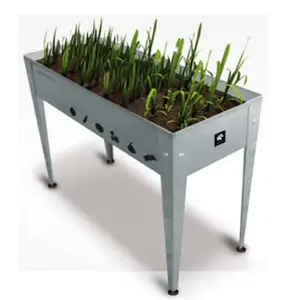 현대적인 스타일 샘플 서비스 좋은 야채 꽃 허브 파티오 야외 높은 정원 침대 제기 바퀴에 다리가있는 화분 상자