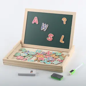 Hot Sale Alphabet Figure Wooden Magnetic Drawing Board Educational Toys For Kids And Children