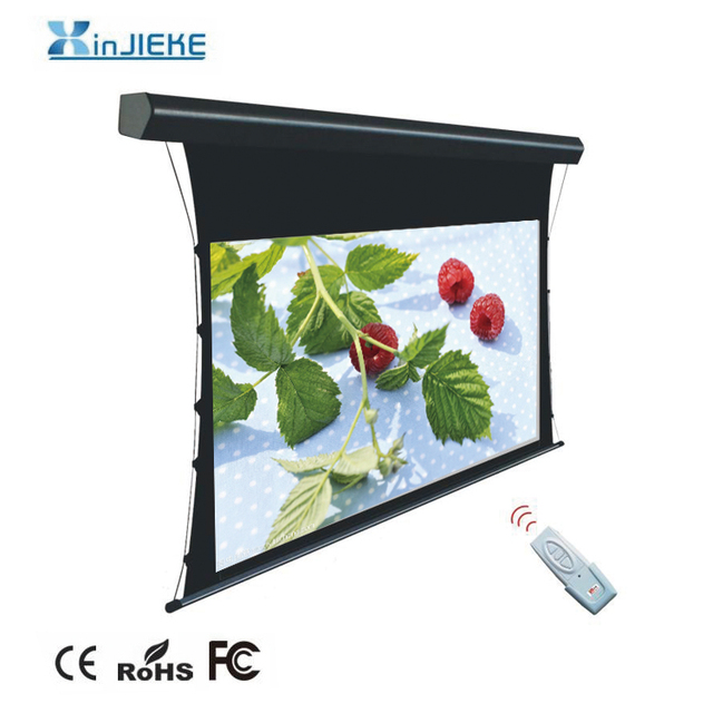 XJK 100 Inch Motorized Screen Projector Drap Down Alr Projection Screen for Ultra Short Throw Laser Projector