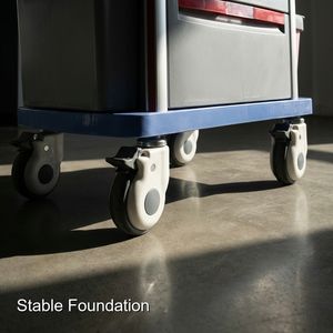 Carrello Medico per Trasporto Interno con Ringhiere e Ruote Silenziose di Keling Medical - Product Image 3