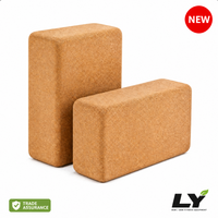 Bloc de yoga en liège haute densité 4x6x9 pouces (22,5x15x10 cm), support ferme pour fitness, danse, entraînement, studio de yoga et de Pilates