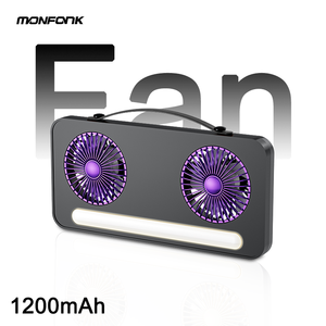 พัดลมตั้งโต๊ะแบบใบมีดคู่แบบพกพาพร้อมดีไซน์เบาพัดลมระบายความร้อนที่เงียบสงบเป็นพิเศษสำหรับการเดินทางในสำนักงานสไตล์มินิมอลสีขาว - Product Image 1