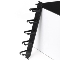 Gestion des câbles Lulink anneaux en D rétractables 1u 19 pouces Panneau de gestion des câbles en métal/PVC 1u