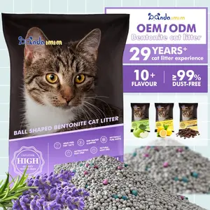 Grosir kunci bau aroma Lavender cepat kuat pabrik kotoran kucing pasir 10l bebas debu kotoran kucing bentonit