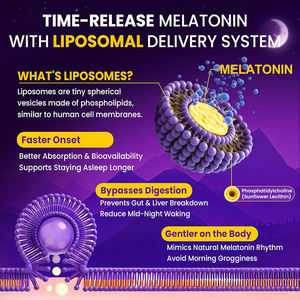 Capsules de mélatonine liposomale de haute qualité OEM/ODM pour un sommeil plus profond et plus sain - Faible teneur en glucides et en sucre - Product Image 4