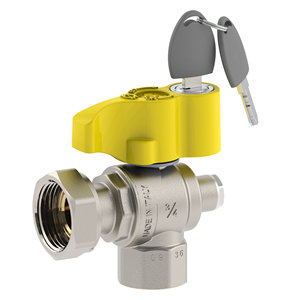 3/4 X 1\" Manual Gas <b>Ball</b> <b>Valve</b> with Square Post Meter Swivel High Temperature Water and Oil Media OEM Customizable - Product Image 2