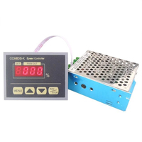 Interrupteur de contrôle de vitesse de moteur CC 220V AC PWM 20A haute puissance, démarrage progressif, arrêt progressif, panneau d'affichage numérique, régulateur à bouton, DC10-210V