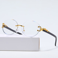 Lunettes de soleil ovales rétro sans monture à bords coupés - Style punk unisexe, design amincissant pour petits visages, lunettes tendance