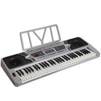 Portable 61-Keys MIDI Digital Piano with LCD Display Musical Keyboard Instrument Featuring Electronic Piano Lighting Effects